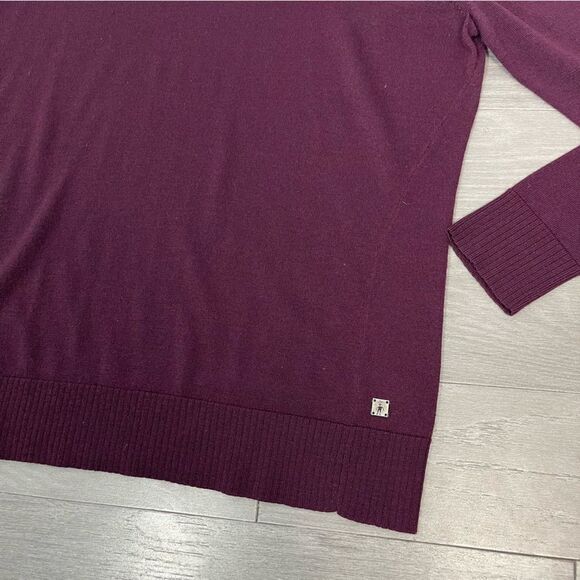 Smartwool Kiva Ridge Crew Sweater - Men's XL Burgundy Maroon Merino Wool Blend - Picture 8 of 14